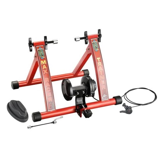 RAD Cycle Products Max Racer 7 Levels of with Smooth Magnetic Resistance Bicycle Trainer Allows You to Work Out with Your Bike