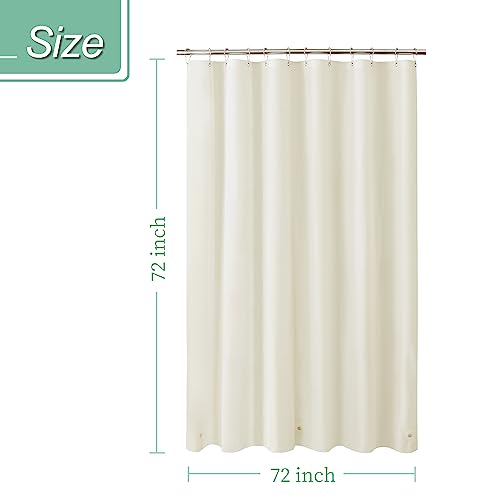 Image of Mrs Awesome Beige Shower Curtain Liner with 3 Magnets, 72x72 Premium Flexible Sturdy Plastic Shower Curtain for Bathroom Lightweight & Waterproof, Beige