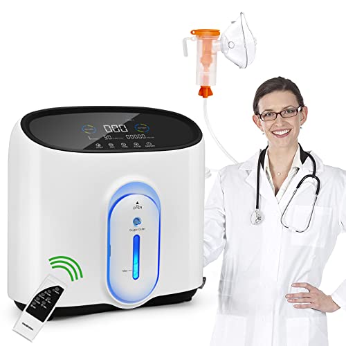 Upgrade 1-8 Levels Portable Oxygen Concentrator Machine 2 Outputs for Home Use FSA HSA Approved Products 