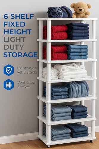 Image of VIPEK Foldable Wardrobe for Clothes, Cloth Organizer for Storage with 6 Shelves, Multipurpose Clothes Rack for Home & Bedroom (6 Layer)