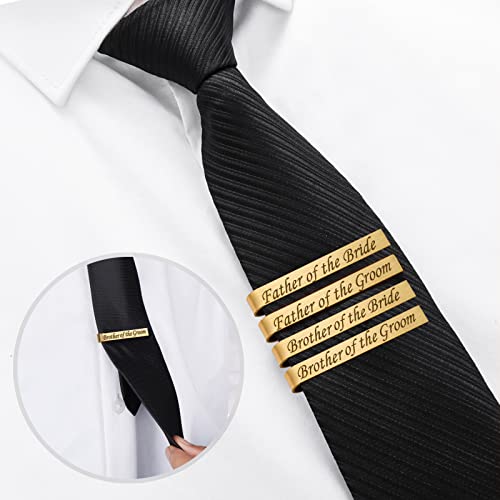 Hawson 2 Inch Tie Clips For Mens-Skinny Tie Bar Personalized Letter Tie Pin Father Of The Groom Gifts Tie Bar Set For Wedding Anniversary #TOP3