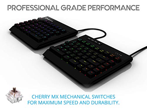 Kinesis Gaming Freestyle Edge Rgb Split Mechanical Keyboard (Mx Brown) (Renewed) #TOP2