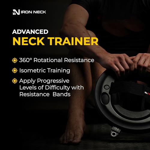 Image of Iron Neck - Advanced Neck Trainer, Strengthener, Exerciser, & Rehabilitation Device to Relieve Pain & Improve Posture - Workout & Strength Training Equipment, Home Gym Accessories for Men