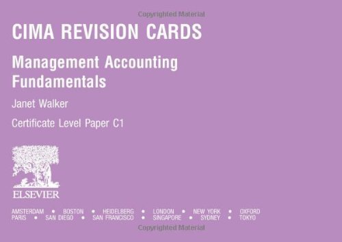 Buy CIMA Revision Cards: Management Accounting Fundamentals: C1 — BookShops.in