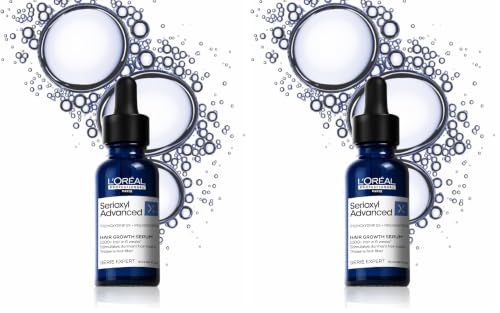 Image of L'Oreal Professionnel Serioxyl Advanced Hair Growth Serum for scalp | Powered by Stemoxydine 5% + Resveratrol | Stimulates dormant hair roots and thickens hair fibre | Hairgrowth serum for men and women