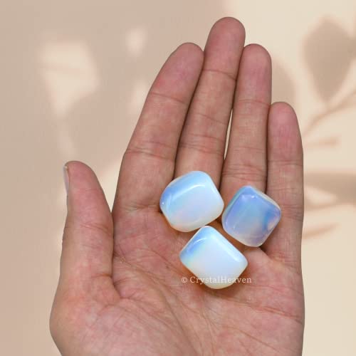 Image of Crystal Opalite Healing Tumbled Stone, Natural Polished Crystals for DIY Crafts, Manifestation, Meditation, Pooja Feng Shui and Reiki Healing (30 Grams)