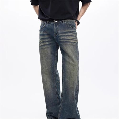 Men's Jeans – Flared Bootcut Denim Pants, Loose Fit Full-Length Trousers3