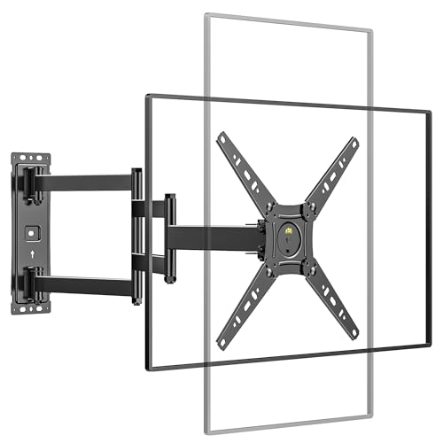 180° Drehung TV Wandhalterung mit 1035 mm Langem Arm, FORGING MOUNT Wandhalterung Gelenkarm Schwenkbar Neigbar Ecke TV Halterung für 17-50 Zoll Fernseher bis 30kg, Max VESA 300x300mm