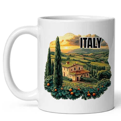 Cup Italy 330Ml Mugs Porcelain Classic Tea Mug for Cappuccino Latte Beverages