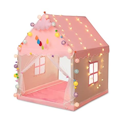 Ergocar Tienda Campaña Infantil Niña con Bolas de Colores & Luces de Estrella Cover