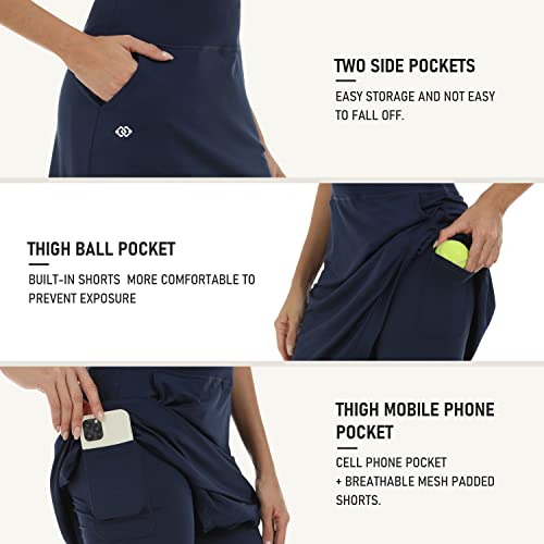 Image of MoFiz Women's 20 inch Knee Length Golf Skorts Athletic Skirts Summer Casual Active Workout Sports Tennis Skirt with 4 Pockets