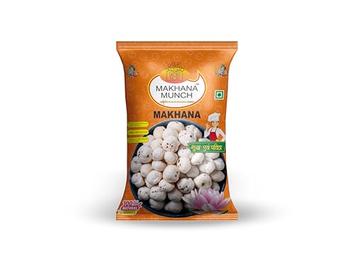 Image of MAKHANA MUNCH Makhana, Plain, 250 grams, 100% Natural Fox Nuts (250g)
