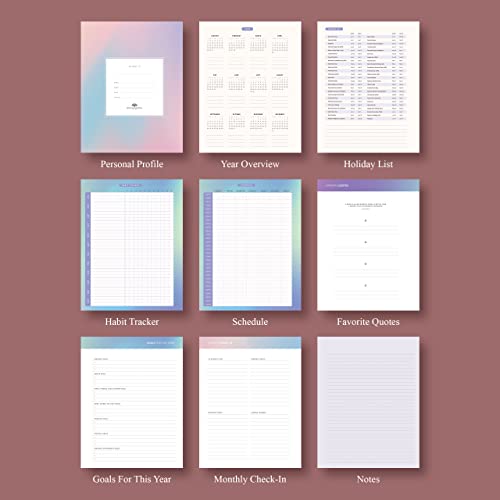 Academic Planner Yearly Monthly Weekly Daily Large Calendar Organizer By Bright Day Spiral Bound Dated Agenda Flexible Cover Notebook, June 2023 - July 2024, 9" X 7.5", Happy Planner Lavender Blush #TOP7