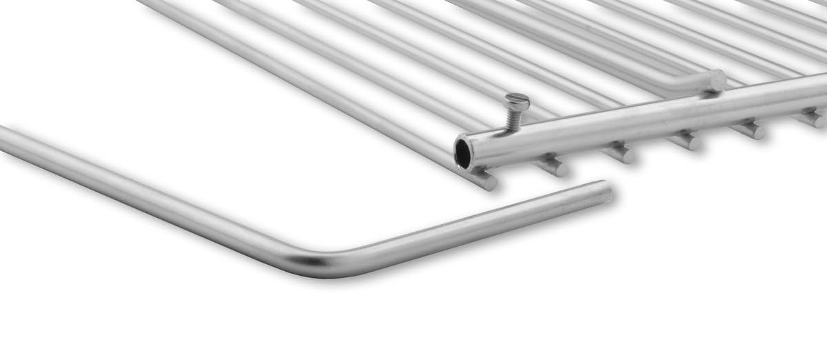 Rejilla barbacoa inox ajustable 60–70 × 37 cm con asas