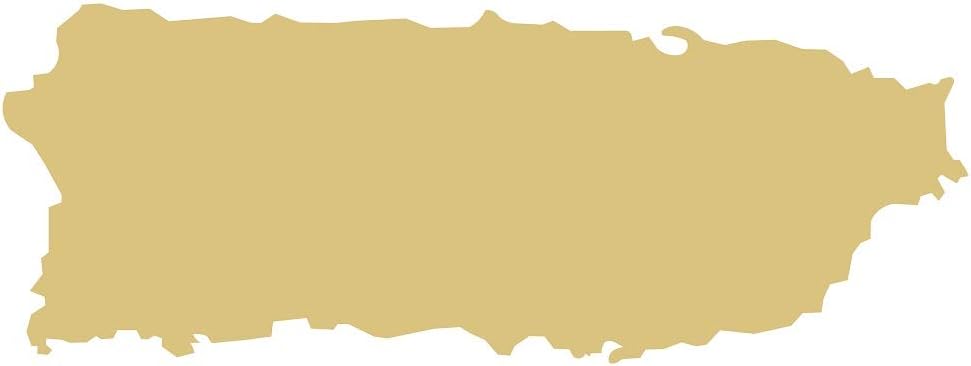 Puerto Rico Cutout Unfinished Wood Caribbean San Juan Bautista Ciudad Island of Enchantment MDF Shape Canvas USA Made Home Decor Style 1 (22)