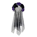 Adecuado para disfraces del día de los muertos, fiesta de Halloween, bodas, juegos de rol, festivales, carnaval, Pascua, etc. Con esta diadema, cualquiera de sus festivales será inolvidable. Adecuado para mujeres, etc. Puedes disfrutar de un Halloween divertido y feliz.