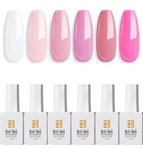 Image of Bolt Bee Gel polish Nail Lacquer | Glossy Gel Finish | Rich Pigmentation | Chip Free | Quick Drying Formula | Long Lasting Nail Polish for Women 15ml set