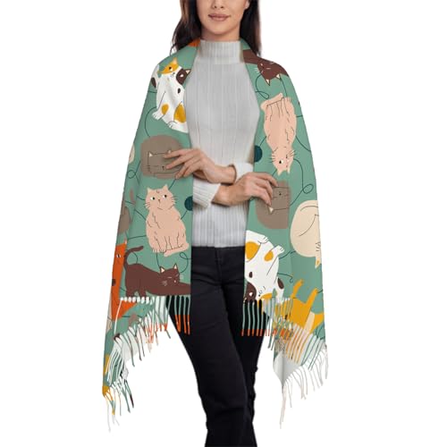 IBILIU Oversize Scarf for Women Flying Storks Wild Birds Cranes Scarf Tassel Scarves Fall Winter Shawl Wraps3