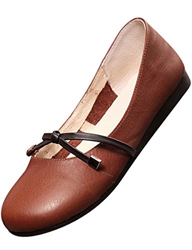 Ballerines femmes cuir Youlee chaussures plates de marche légères printemps été casual
