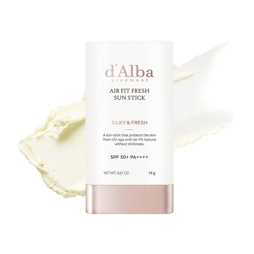 d'Alba Air Fit Fresh Sun Stick, 0.7 oz (19 g), UV Stick, Sunscreen, Face Sunstick, UV Protection, UV Care, SPF50+ PA++++, Vegan
