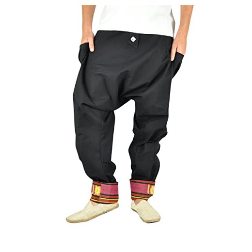 virblatt Pantalones cagados Mujer Harem Pants Pantalones Anchos Baggy - Freudentanz SCH LXL