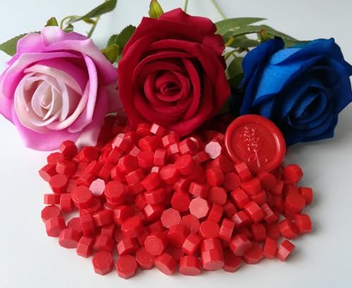 ieron 200 Pieces Octagon Sealing Wax Beads Sticks Sealing Wax Beads for Wax Stamp Sealing Ideal for Sealing Letters Envelopes - Image 2
