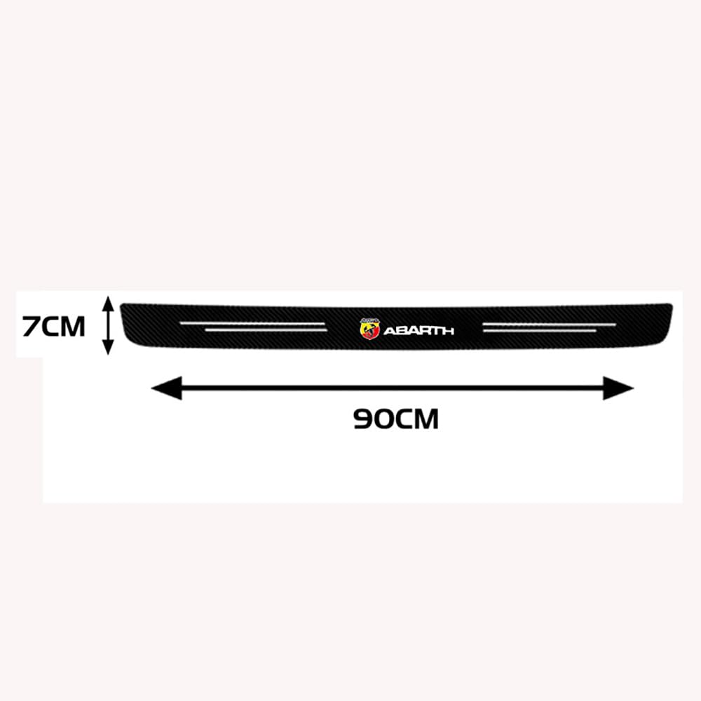 1 Pezzi Fibra di Carbonio Protezione Paraurti Posteriore per Abarth 695 595 500 Anti-Graffio Scuff Adesivi Decorativi Auto Protezione Accessori