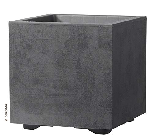 DEROMA Millennium Colore Anthracite-Vaso Cubo Misura 25x25x25h Venduto da Egarden.Store
