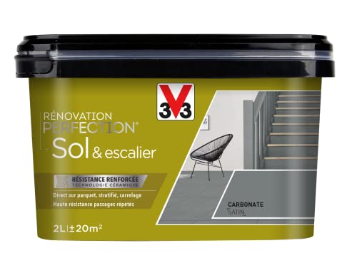 V33 Peinture de rénovation Sol & escalier, Rénovation perfection Carbonnate satin 2L