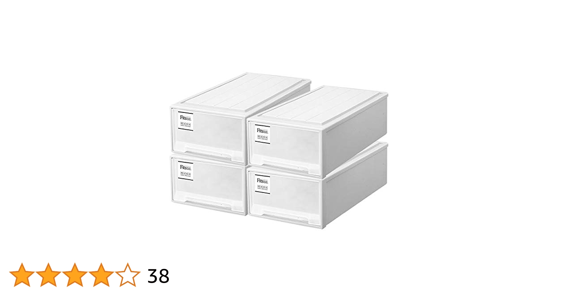 天馬フィッツケース３個セット　幅39奥行74 天馬公式】フィッツケース 74-39XL ホワイトクリア 3個セットの通販