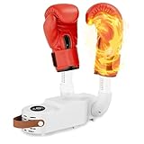Boxing Gloves Dryer, 48°C Constant Temp Glove Dryer w/ 0-120 Min Timer, Fast MCH Heat, Dual Air Duct, Foldable Portable Gear Dryer for Boxing for Kids and Adults Effectively Eliminates Odors(White)