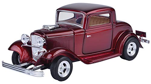 Modelo a escala 1:24 Ford Coupe 1932 Motormax rojo miniatura 2