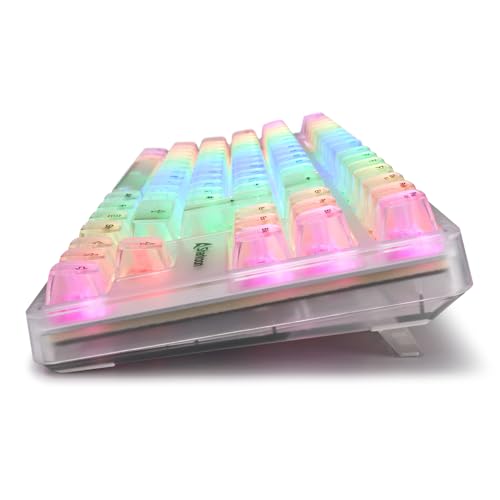 Sharkoon Crystal Shark RVB, Blanc Clavier Mécanique Translucide PC - 3