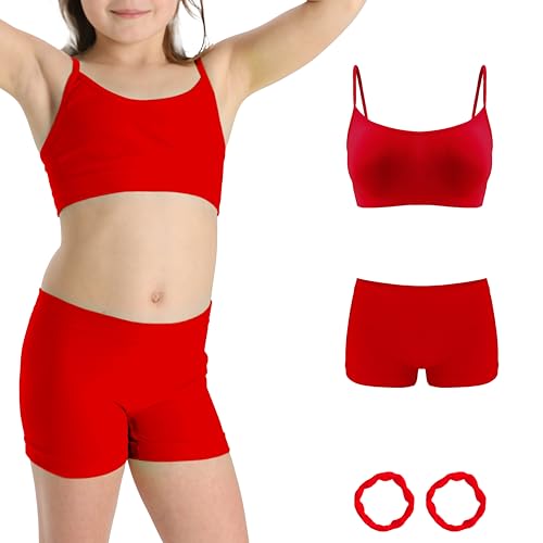 Risalti Conjunto Top Niña y Culotte Niña Microfibra - Top Deportivo Niña Y Bragas Niña, Braguitas Niña Y Tops Niña, Ropa Niña Sin Costuras Pulseras De Regalo - Made In Italy