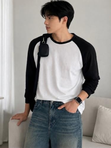 Image of Men's Polycotton Round Neck T-Shirt | Full Sleeve Casual T-Shirt for Men | Soft, Breathable Regular Fit for Everyday Wear