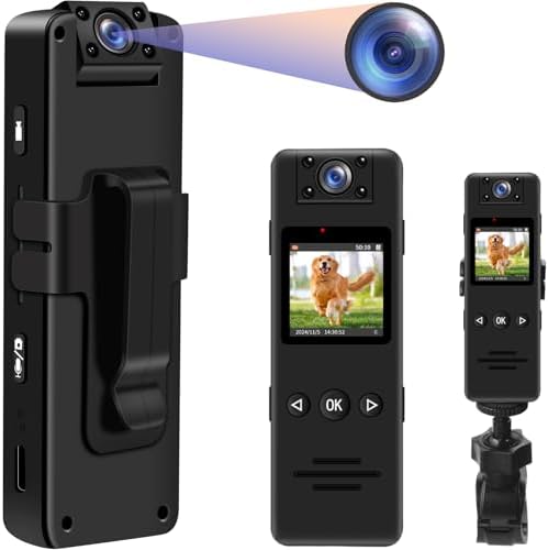 TANGMI Mini Camara, Lente Giratoria de 180° Body CAM Vídeo & Audi...