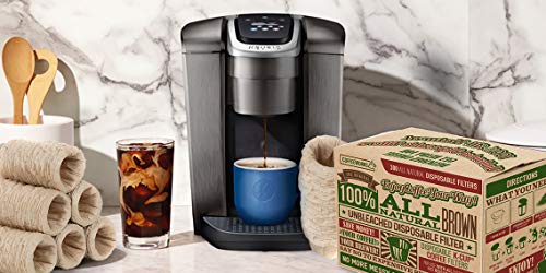 Disposable Natural Brown Unbleached Paper Coffee Filters - Replacement Filters For Single Serve Keurig 1.0 And 2.0 Brewers - Compatible With All Reusable K-Cups - Use Your Own Coffee (100 Filters) #TOP5
