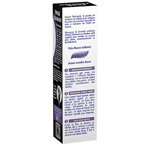 Email Diamant - Kohle Zahnpasta - Sofortige & langanhaltende Weißheit - Tägliche Anwendung - 75 ml - 4 Stück – Ansicht 3