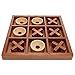 WE Games Tic Tac Toe Wooden Game, 10 Piece Premium Tic Tac Toe Tabletop Game, Solid Wood Board Game with Built in Storage, Wooden Strategy Game for Kids and Adults, Toddler Board Game