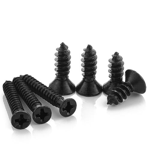 500 Piezas Tornillos M3 x 10mm de Cabeza Plana para Madera y Metal miniatura 2