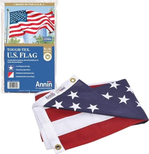 Annin Flagmakers (2720) Tough-Tex American Flag, Made in USA, 4 x 6 Feet, Polyester