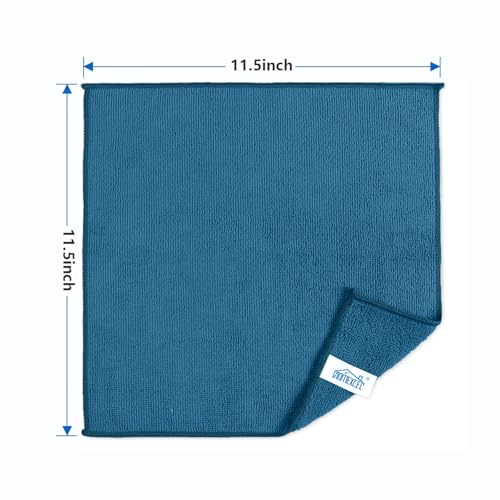 HOMEXCEL Navy Blue Microfiber Cleaning Cloth, 50 Pack Cleaning Towels for Kitchen, Lint Scratch Free, Highly Absorbent, and Reusable Cleaning Rags for House, Window and Glass, Cars, 11.5 X11.5 inch