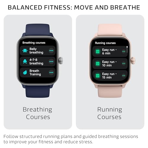 Image of OCTANDRA Pulse 2 VeryFit 1.85 inch AMOLED Smart Watch - Bluetooth Answer Call Alexa Body Energy Heart Rate Oxygen Saturation Sleep Monitor Step Tracker - IP68 Fitness Watches for Men Women (GTX10) (Black)
