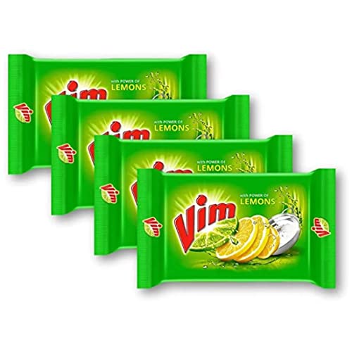 Image of Vim Lemons Dishwash Bar, 95g (Pack of 4)
