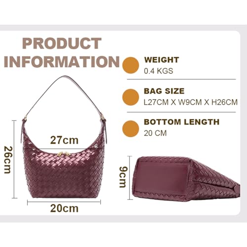 Shoulder Bag Handbags Women's Crossbody Woven Clutch Purses for Women Tote Bags Adjust Strap Hobo with Zip Closure2