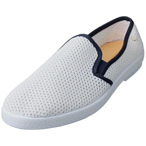 Espadrille Rivieras Classic Filet homme blanc toile été