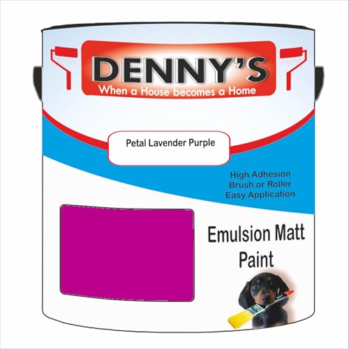 Premium Interior Wall & Ceiling Emulsion Paint – Petal Lavender Purple – Rich Matt Finish, Durable & Washable, Low Odour, Ideal for Living Rooms, Bedrooms & Hallways (1 Litre Tin)