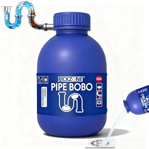 PickZone Pipe Bobo Drain Cleaner Professional-Grade Drain Opener for Kitchen Sink 10.6OZ Powerful Unclogging Unclog drains clog remover Shower Tub Compatible with All Pipe Materials