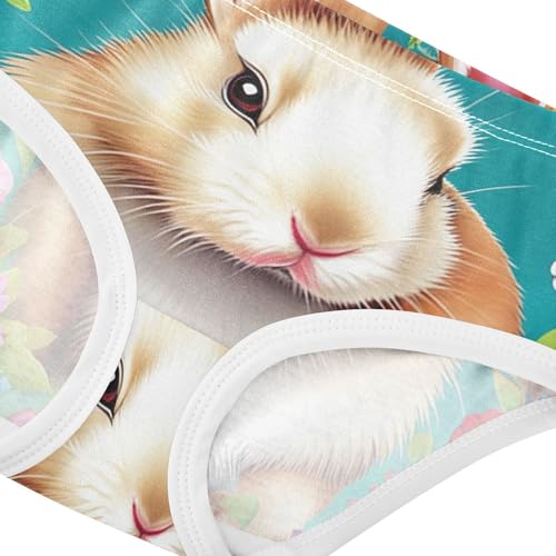 Cute Rabbit Floral Teal Girls Underwear Toddler 2t Cotton Little Girl Panties Designer Briefs Underpants4