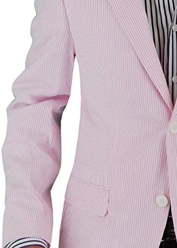 DTI BB Signature Men's Italian Seersucker 2 Button Suit Jacket Stretch Blazer3